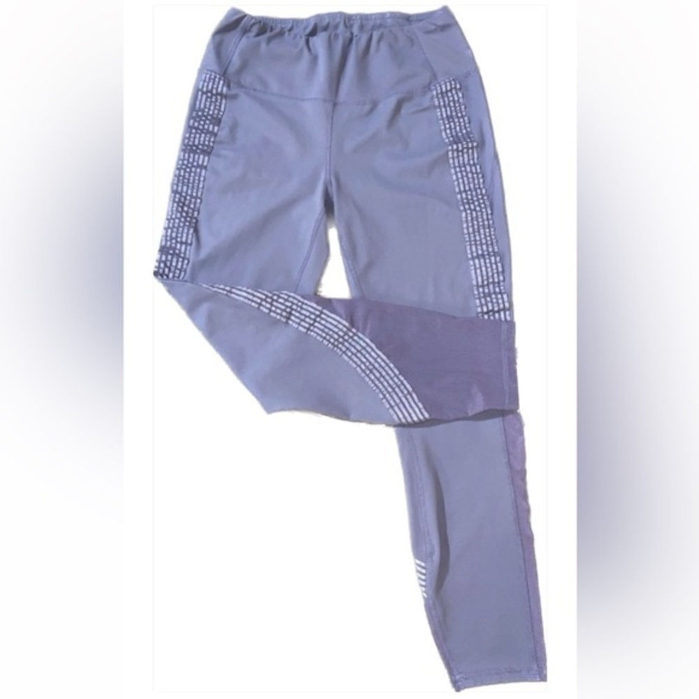 Active Life Mesh Panel Athletic Leggings Grey Mauve Purple Women’s Medium